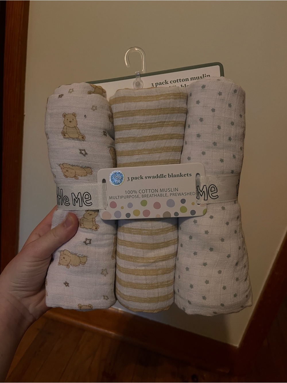 Little Me Muslin Swaddle Blankets